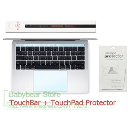 2in1 Touchbar and TouchPad Protectors with for New MacBook Pro 13" 15" Release on 2016 Touch Bar + Touch Pad Protector