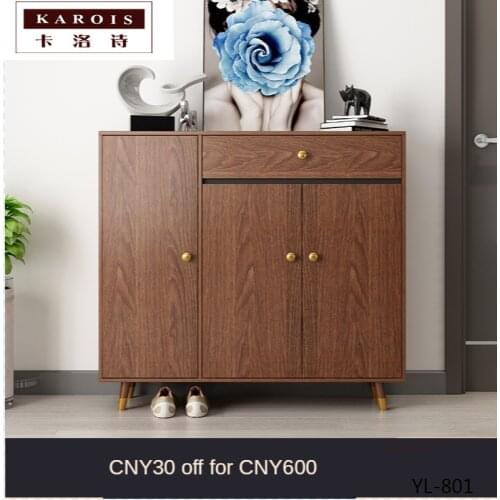 KAROIS 801Nordic Furniture Large Capacity Door Shoe Cabinet Living Room Furniture Entrance Door Multi-layer Storage Cabinet