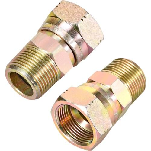 Uxcell Hose Swivel Joint 1PT Male Pipe x 1NPT Female Pipe Anti-Twist Hose Fitting for Pressure Power Washer Hoses 2Pcs