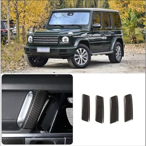 For 2019-2020 Mercedes-Benz G-Class G500/G63 real carbon fiber inner door armrest decorative cover car interior accessories