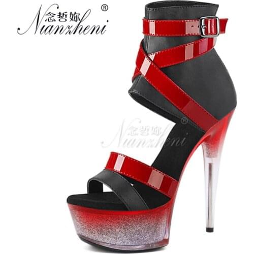 Mixed Colors 6 Inches Cross Dressing 15cm Women Sexy High Stripper Heels Platform Sandals Super Pole Dance Mature Clubbing Show