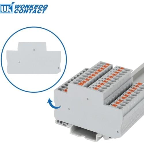 D-PTTB2.5 End Cover For PT Series Din Rail Terminal Blocks End Cover plate L68.8H40W2.2 mm