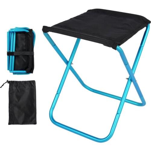 1Pc Portable Outdoor Folding Chair Ultralight Travel Hiking Fishing Camping Picnic Mini Collapsible Seat with Storage Bag