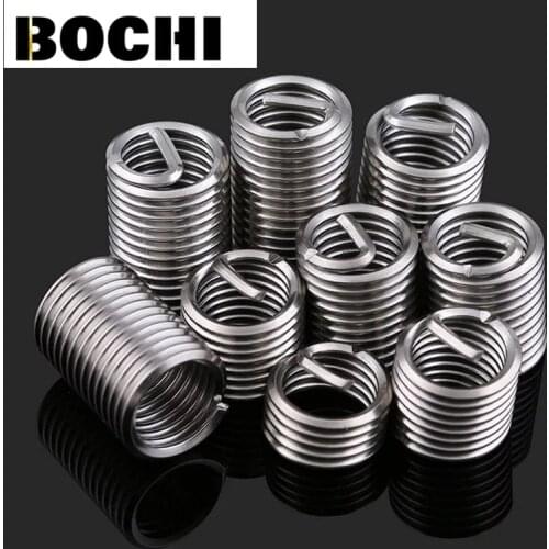 100pcs M6*1.0*1D Wire Thread Insert , M6 Screw Bushing , stainless steel Wire Screw Sleeve Thread Repair