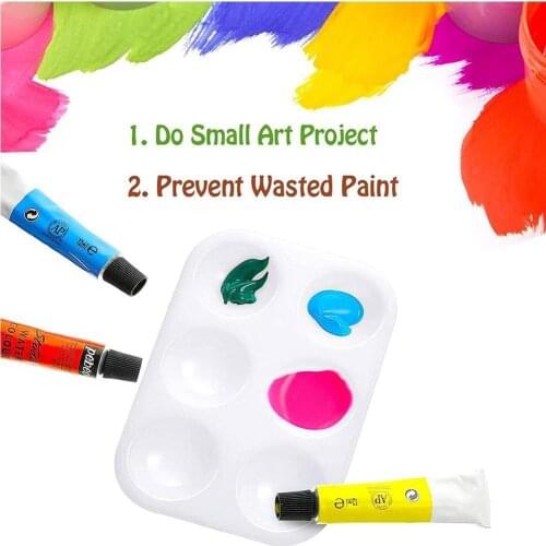 3 Type 6/10/11 Grid Paint Palette Tray Round Plastic Kids Palette Mixing Art Craft Watercolor Supplies DIY M5E6