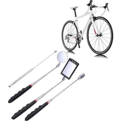 4Pcs Magnetic Pick-Up Tool Telescoping 8 lb/1 lb Pick Up Sticks and 360 Swivel Inspection Mirror with LED Light