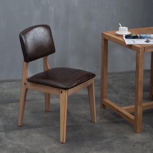 8000 Special offer solid wood black simple backrest hotel dining chair home furniture restaurant coffee chair