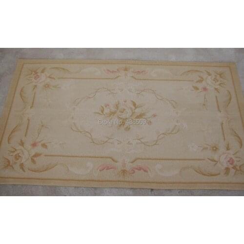 Free shipping 3'x5' Aubusson rugs handmade woolen carpets Shabby Chic rugs for bedroom carpets Special offer