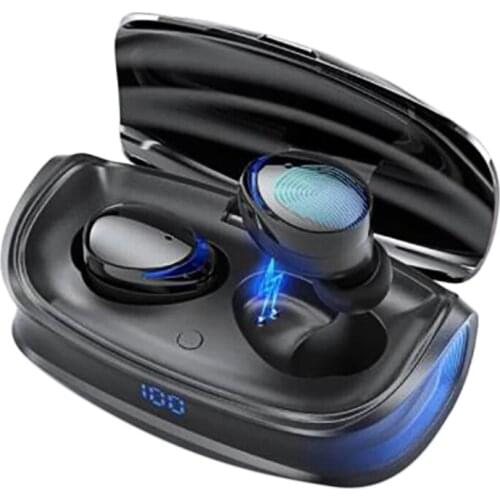 Wireless Earbuds,Bluetooth 5.0 Wireless Earphone Noise Reduction-Ear Earphones LED Intelligence Display Gaming Headset