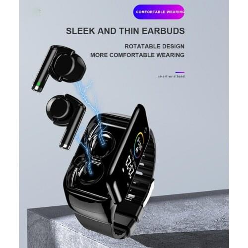 M7 Bracelet Bluetooth Headset 2 in 1 9D Stereo Bluetooth Headset Healthy Heart Rate Pedometer Bracelet