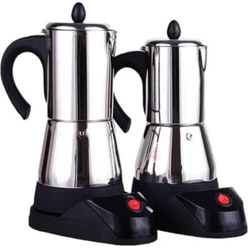 Electric Coffee Maker 304 Stainless Steel Material 220V Moka Coffee Pot Mocha Coffee Machine V60 Coffee Filter Espresso Maker