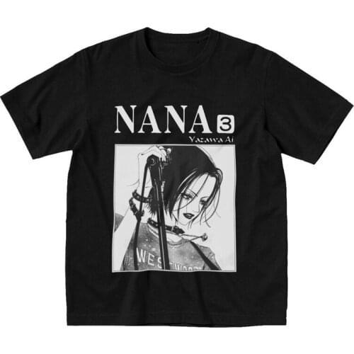 Kawaii Nana Osaki T Shirt Men Short Sleeve Japanese Harajuku Anime Manga T-shirt Graphic Tee Tops Pure Cotton Regular Fit Tshirt