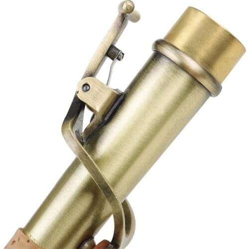 Brass B/c Flat Soprano Saxophone Neck Set 16.7mm Antique Straight Neck + Bent Neck