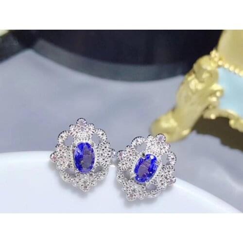 The Best GiftFor your girl Friend Tanzanite Earring Natural And Real 925 sterling silver Tanzanite Earring