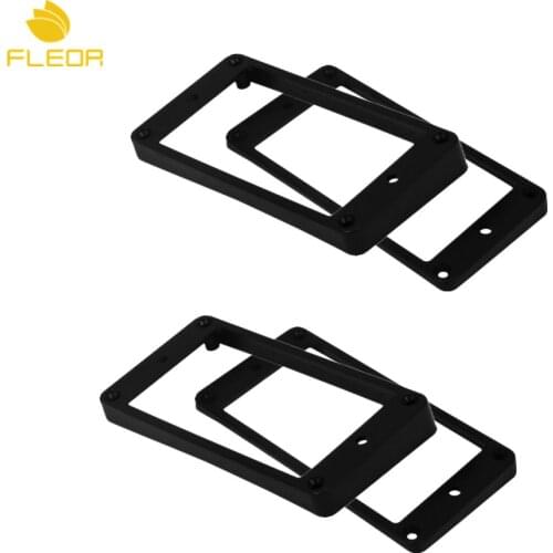 FLEOR 2 Sets Curved Humbucker Pickup Frame Guitar Pickup Mounting Rings Neck & Bridge Position for LP Guitar Parts Accessories