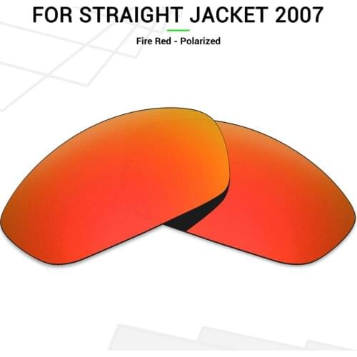 Mryok POLARIZED Replacement Lenses for Oakley Straight Jacket 2007 Sunglasses Fire Red