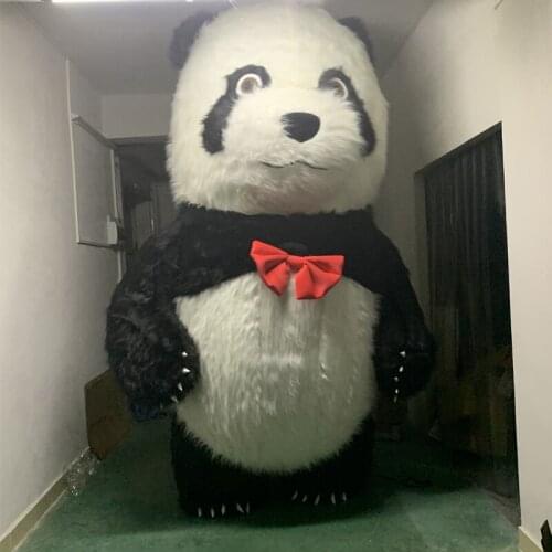 1.7m-1.95m Halloween Chinese Panda Inflatable Costume Polar Bear Mascot Costume 3M Tall Suitable Cosplay Party Game Fancy Dress