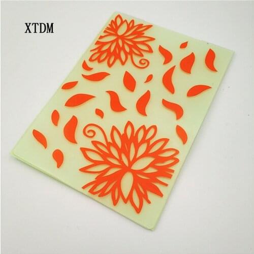 Easter plastic chrysanthemum flap template craft card making paper card album wedding decoration scrapbooking Embossing folders