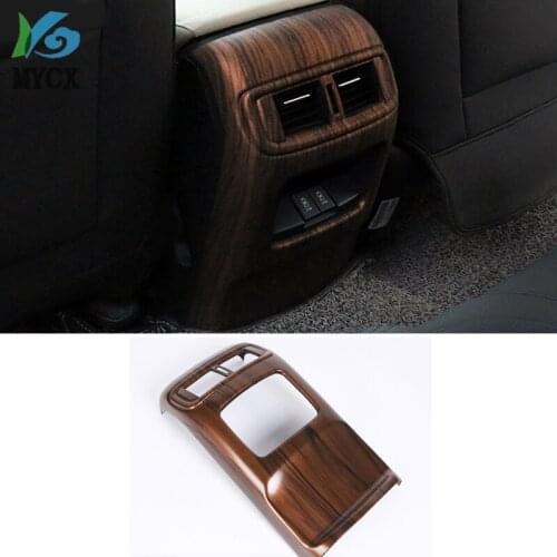 Wood Grain back row Armrest box frame air conditioning outlet For HONDA CR V CRV 2017 2018 5th Gen AT(LHD&RHD)
