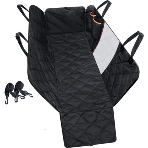 View Mesh Waterproof Pet Carrier Car Rear Back Seat Dog Car Seat Cover Mat Hammock Cushion Protector Black Traval With Zipper