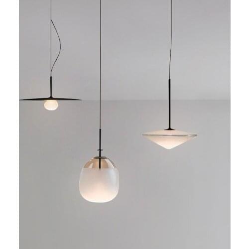 Modern Minimalist LED Pendant Lights For Restaurant Apartment Living Room Nordic Creative Style Design Frosted Glass Chandelier
