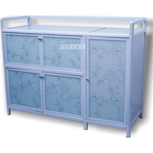 65 Multifunctional Kitchen Furniture Storage base Cabinet Simple Assembly Buffet Cupboard Side Table Aluminum Alloy Sideboard