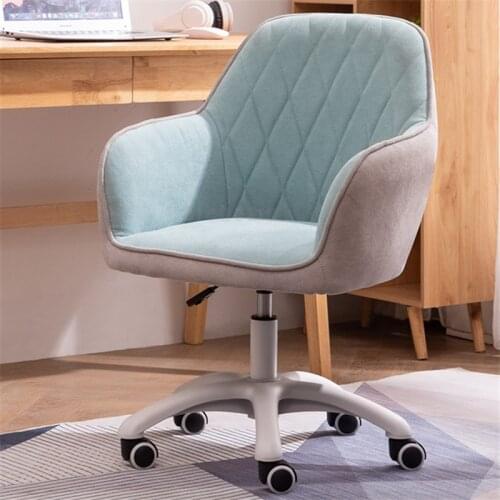 Stylish Computer Chair Lifting & Rotary Sofa Chairs for Student Dormitory Home Fabric Game Chair Office Chair with Wheels