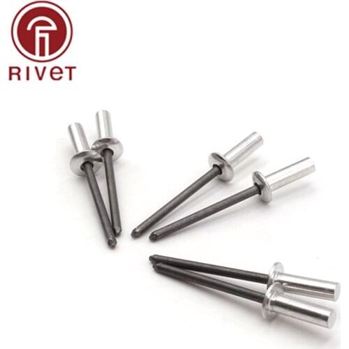 DIN 15973 20PCS M3.2*6/7/8/9 Rivets Remaches Aluminum Steel Closed End Blind Rivets Round Dome Head Rivet Fasteners