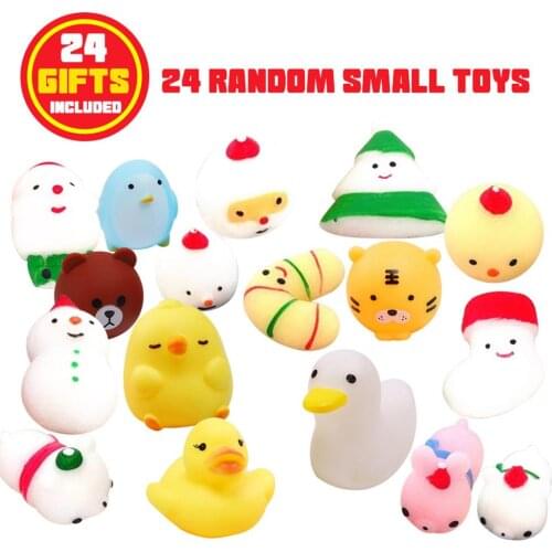 2021 Christmas Advent Countdown Calendar 24PCS Squeeze Toy Kawaii Animals Squishy Mochi Rising Stress Fidgets Toys Xmas Gift