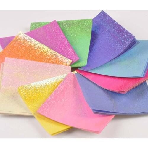 50 Sheets Square Origami Paper Single Sided Solid Color Shining Papers DIY Kids Folded Paper Craft Scrapbooking Decoration c2561
