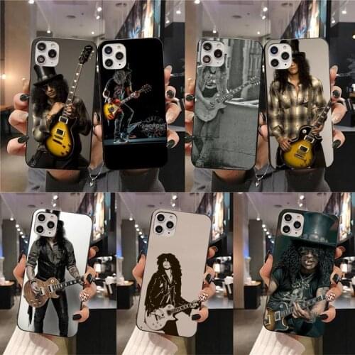 Rock music Slash guitars Soft black Phone Case for iPhone 11 pro XS MAX 8 7 6 6S Plus X 5S SE 2020 XR case