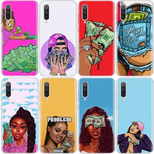 MAKE MONEY Cash Black head Girl Phone Case For Xiaomi Redmi Note 10 9 8 8T 7 6 5 Pro 9C 9S 9A 8A 7A 6A 5A 4X S2 K20 Coque Cover