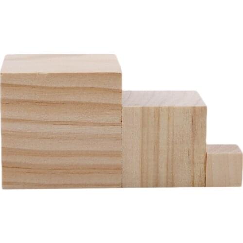 Kids Natural Color Wooden Cube Jenga Blocks Safety Baby Wooden Blocks Skill Stack Grown Up Toys for Infant Kids