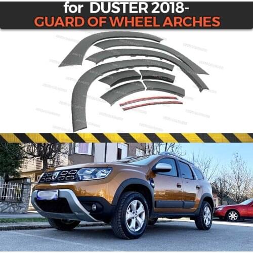 Wheel arches for Dacia Duster 2018- extensions fenders 1 set / 10 pcs plastic ABS protection trim covers car styling tuning