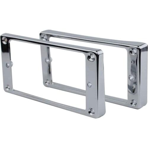 Pickup Mounting Ring Kit-Pickup Cover Replacement Parts, Suitable for Les Paul Electric Guitars (2PCS, Chrome Plated)