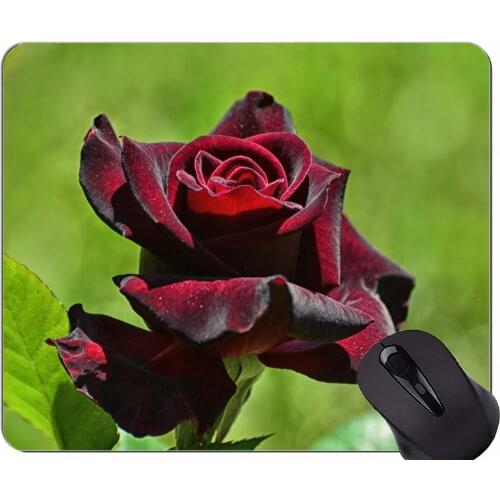 Mouse Pad Non-Skid Natural Rubber Rectangle Mouse Pads,Rose purple -Stitched Edges