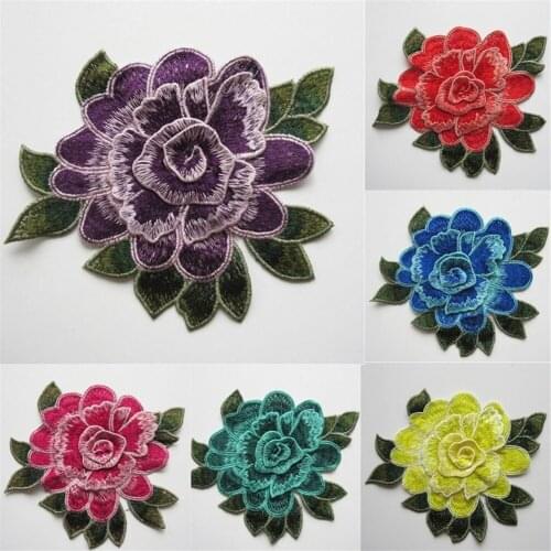 1PC Lace Embroidered Applique Venise Floral Fabric Clothes Sewing Supplies Craft Patches Wedding Dress Neckline Neck Collar Trim