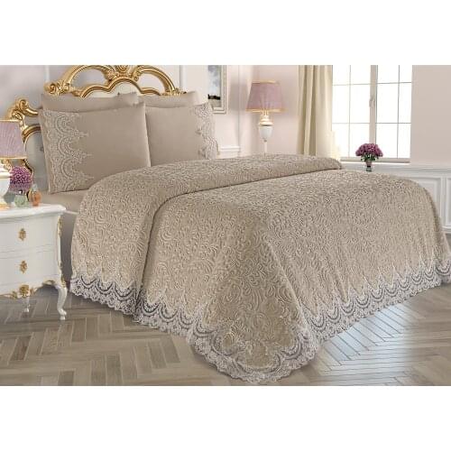 Land Of dowry French Laced Lisa Blanket Pack Cappucino