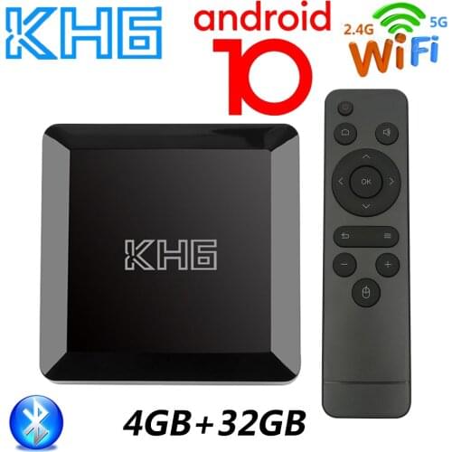 Mecool KH6 2021 Android 10 TV Box 4GB RAM 32GB ROM Allwinner H616 2.4G 5G WiFi 4K HD Bluetooth Smart Set top Box vs X96 MAX
