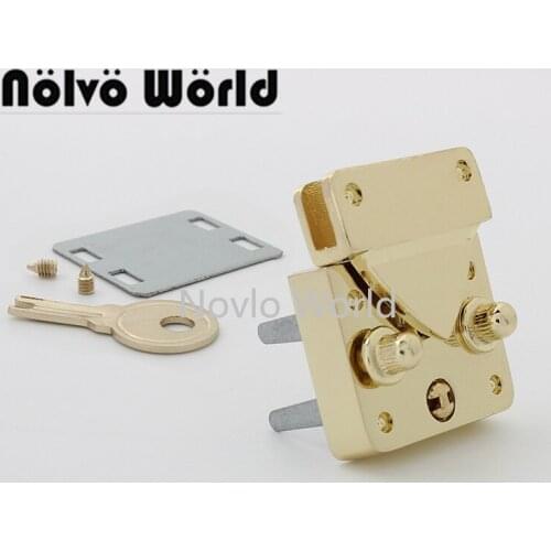 Nolvo World 2-10 pieces 35*29mm 4 colors Push bag lock Light gold Handbags lock hardware Bag push lock accessories
