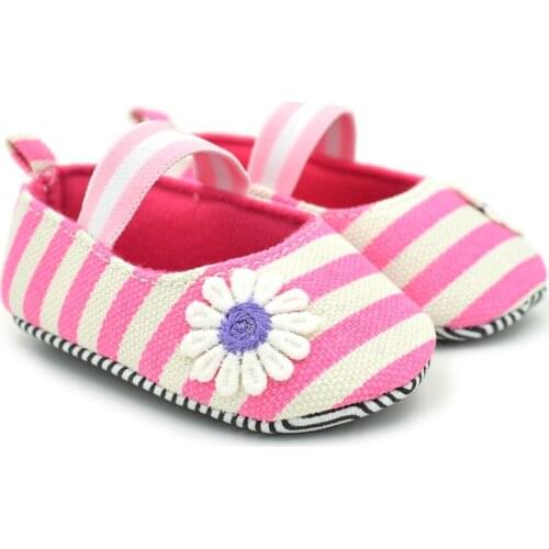 2020 New Girls Striped small daisies Baby Shoes Female Treasure Princess Shoes Toddler Shoes
