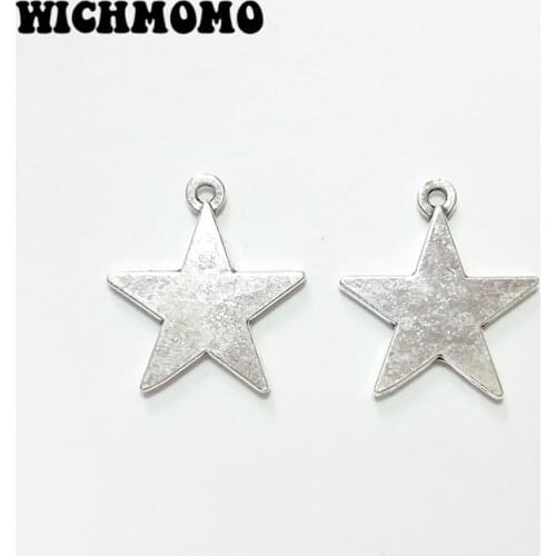 2019 New Fashion 21mm 10pieces/bag Zinc Alloy Stars Shape Charms for Necklace Earring Jewelry Accessories