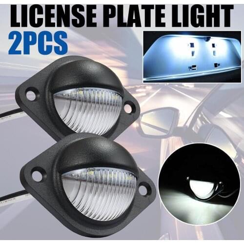 New Arrival 12V 24V Universal 3LED License Plate Light Rear Tail Lamp For Car Truck Trailer Drop Shipping