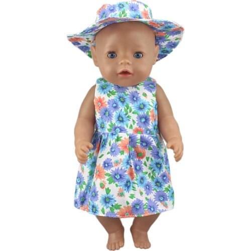 Fashion new Dress Wear For 43cm Baby Doll 17 Inch Born Babies Dolls Clothes And Accessories