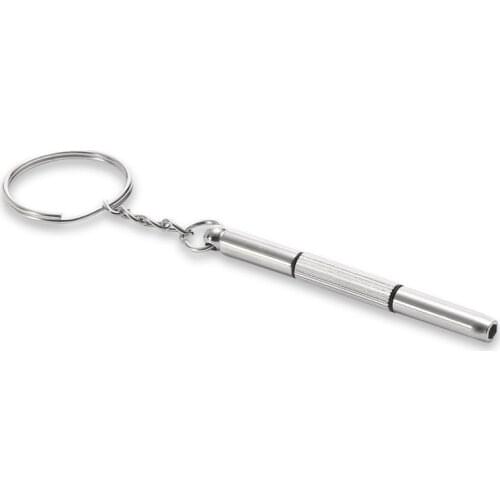 3 In1 Eyeglass Screwdriver Phone Repair Screwdriver Sunglass Watch Repair Kit with Keychain Multi Portable Hand Tools