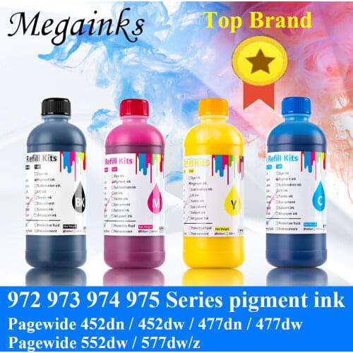 500ML Refill CISS ink kits For HP pagewide 352dw 377dw 452dw 452dn 477dw 477dn 552dw 577dw P55250dw P57750dw printer pigment ink