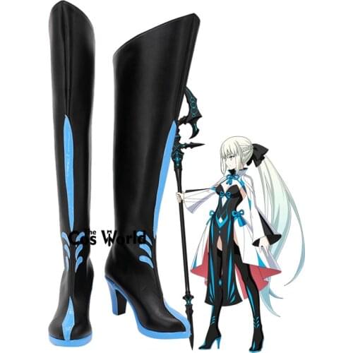 Fate Grand Order Morgan le Fay Games Customize Cosplay High Heels Shoes Boots