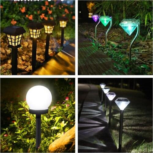2pcs Led Solar Light for Garden Decoration Lawn Lamp Outdoor Home Pathway Bulb Light Sensor Waterproof Solar Street Lamp Solar