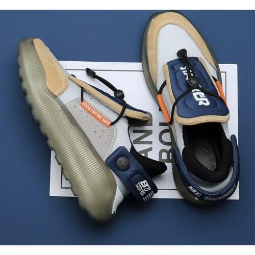 Fashion High Top Men Sneakers Loafers Men Platform White Chunky Sneakers Men Hip Hop Street Shoes