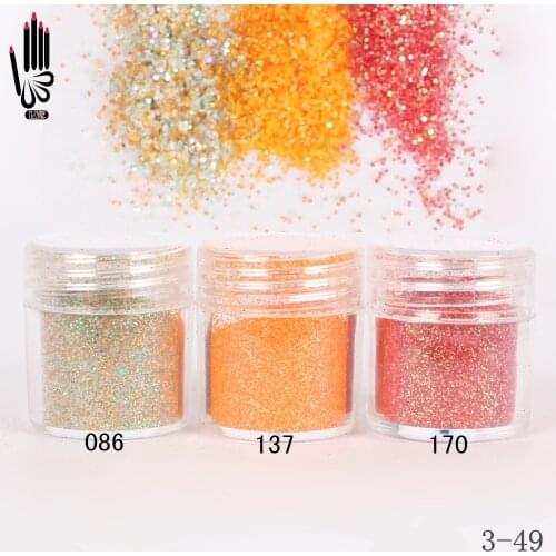 1 Jar/Box 10ml Nail Art 3 Honey Orange Red Nail Glitter Fine Powder For Nail Art Decoration Optional 300 Colors Factory 3-49